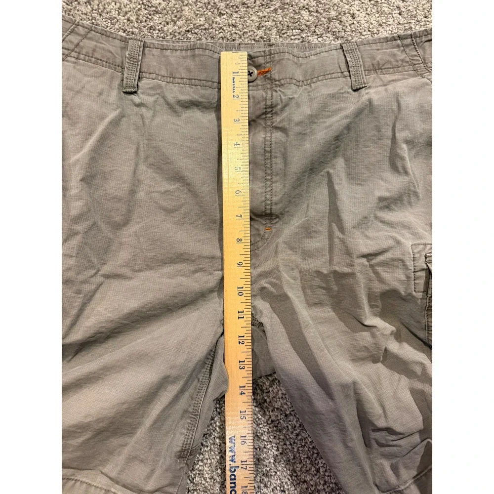 L.L.Bean Cargo Shorts Mens 40 Gray Natural Fit Ripstop Cotton Utility Hiking